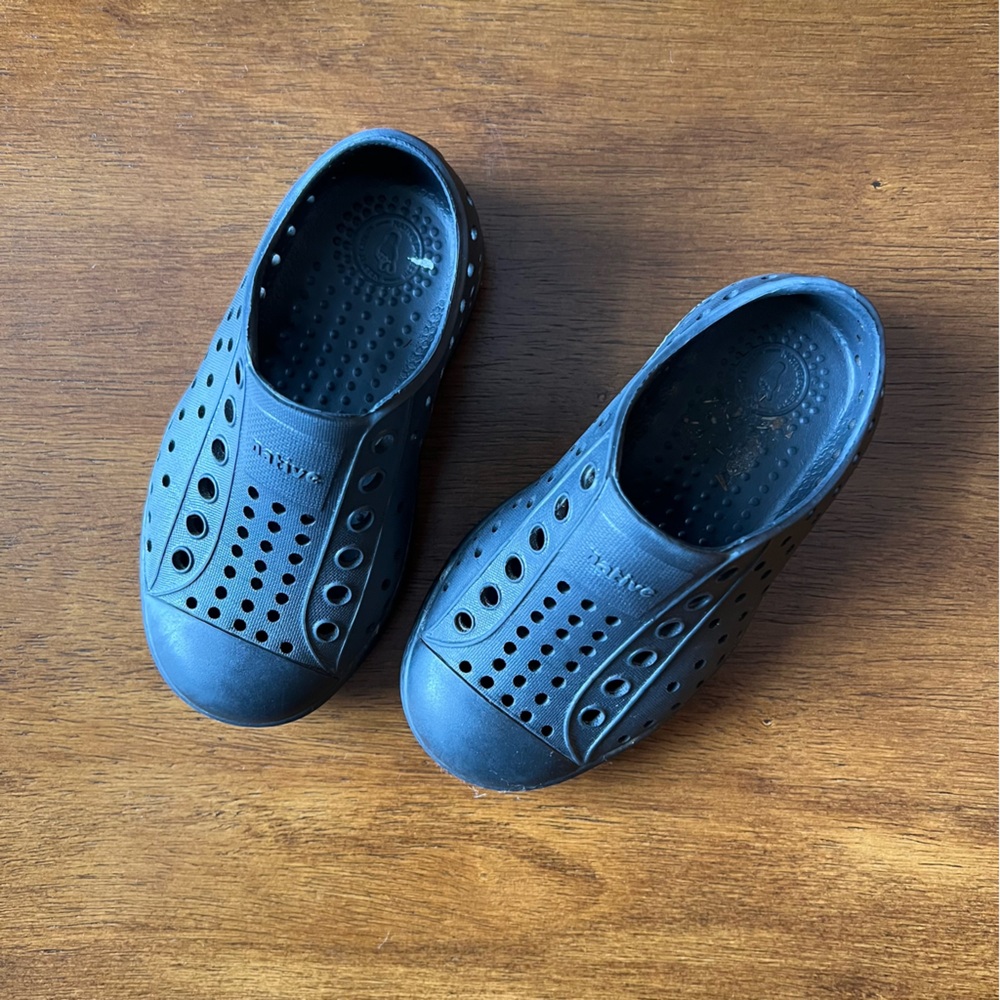 Native Shoes Jefferson Child Rubber Sneaker - Navy Blue - Size 7 (Child)